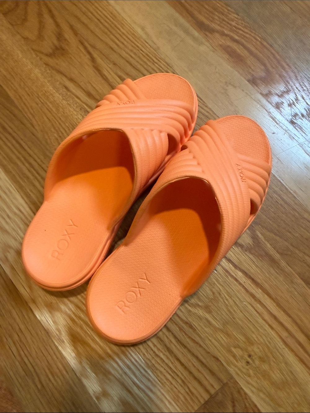 Roxy River Women's Orange Slide Sandals Shoes size 7
